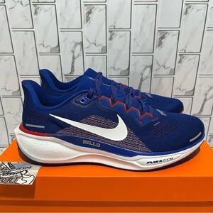 New Nike Air Zoom Pegasus 41 Buffalo Bills Running Shoes Sideline Blue Red Mens